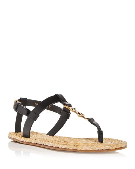 Saint Laurent Women's Cassandra Thong Sandals